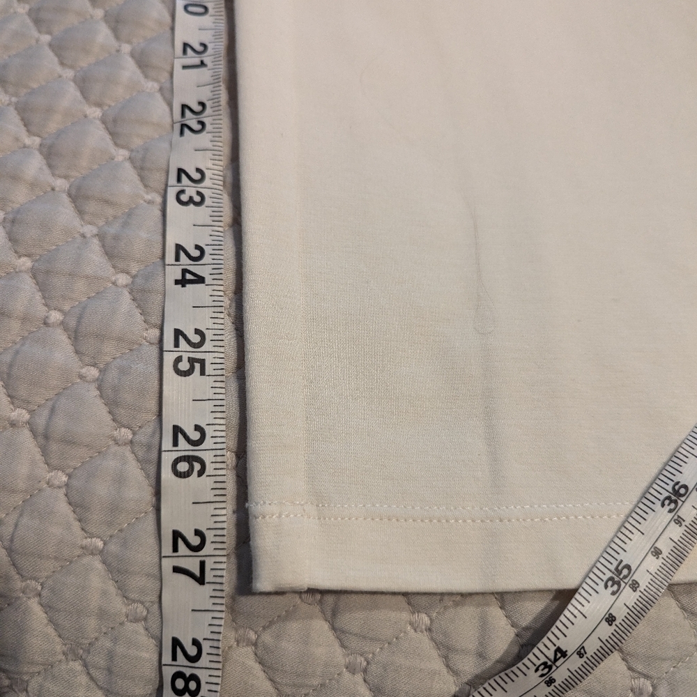 EILEEN FISHER Organic Cotton Blend Knit Pants Medium Cream - Picture 9 of 9